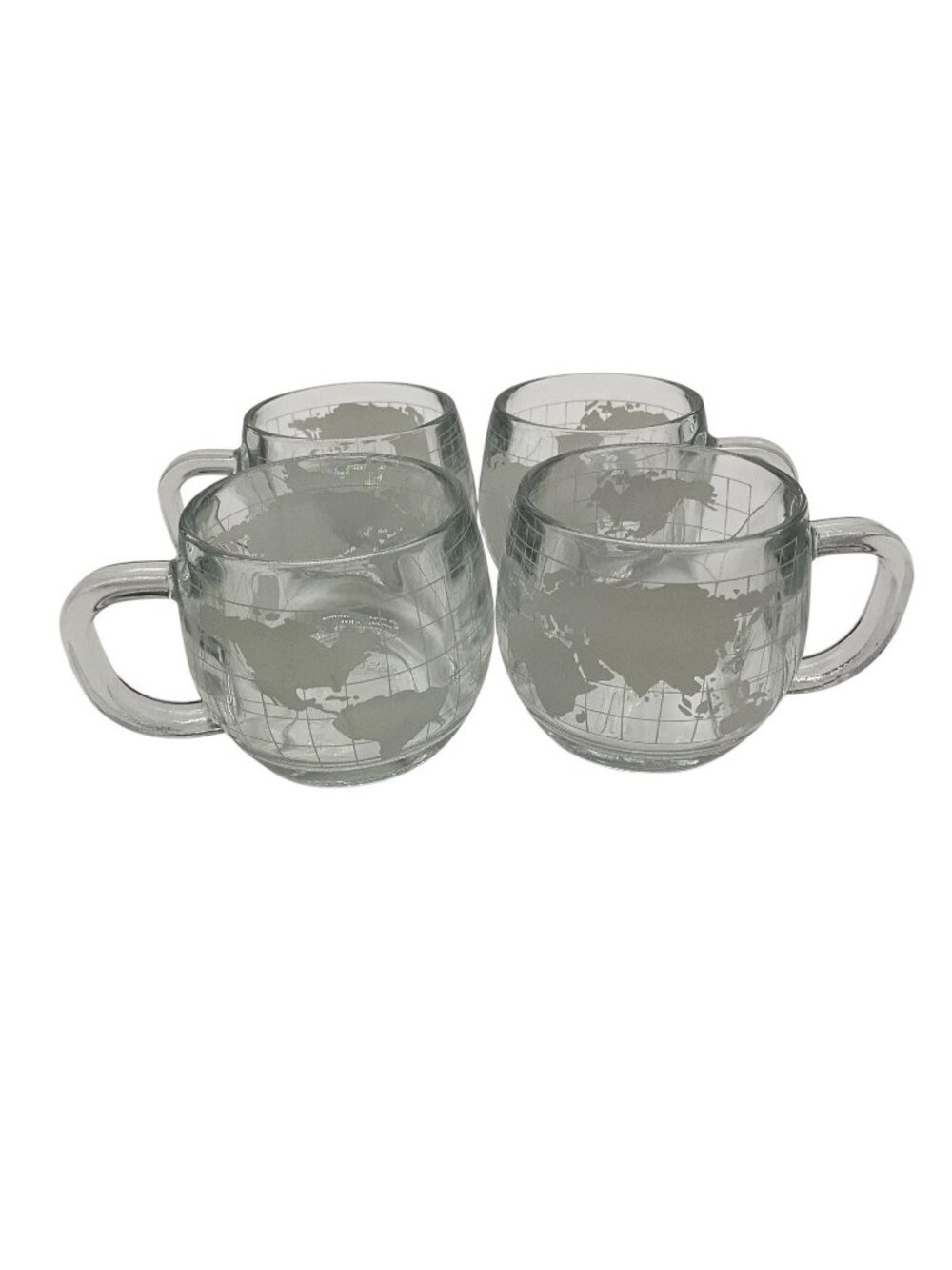 Nestle Nescafe World Globe Mugs Vinttage Set of 4 Collectible Promotional Item